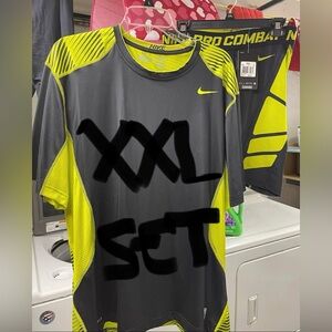 Brand New XXL Nike Pro Combat Men's Performance Dri-Fit Tee & Button